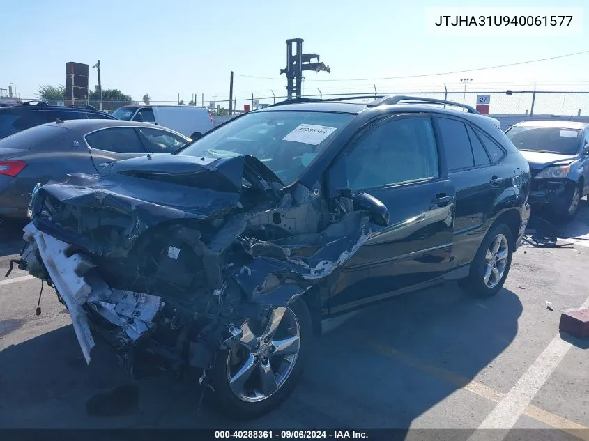 2004 Lexus Rx 330 VIN: JTJHA31U940061577 Lot: 40288361