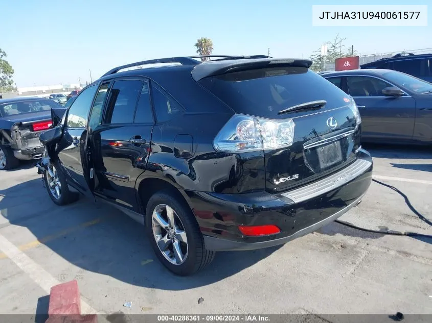 2004 Lexus Rx 330 VIN: JTJHA31U940061577 Lot: 40288361