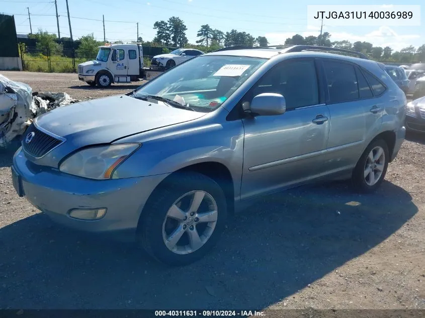 2004 Lexus Rx 330 VIN: JTJGA31U140036989 Lot: 40311631