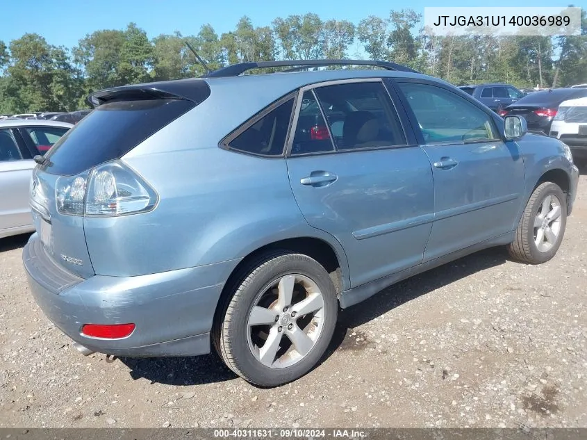 2004 Lexus Rx 330 VIN: JTJGA31U140036989 Lot: 40311631