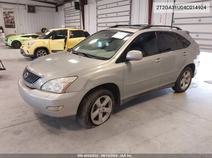 2004 Lexus Rx 330 VIN: 2T2GA31U04C014924 Lot: 40342532