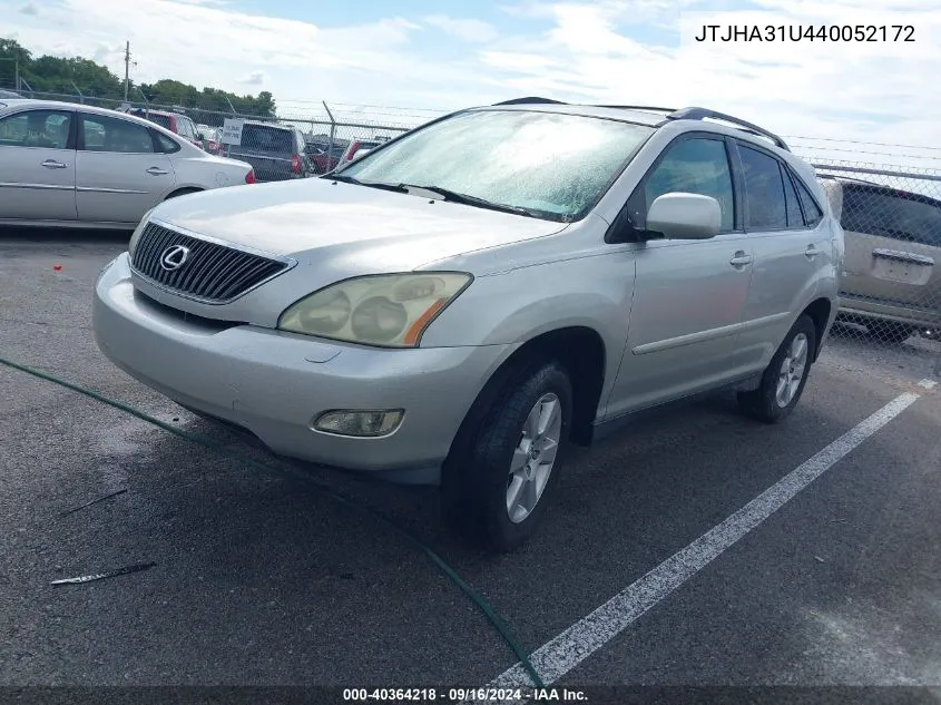 2004 Lexus Rx 330 VIN: JTJHA31U440052172 Lot: 40364218