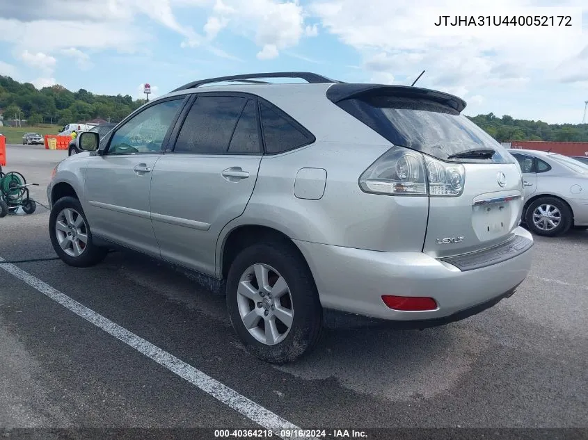 2004 Lexus Rx 330 VIN: JTJHA31U440052172 Lot: 40364218