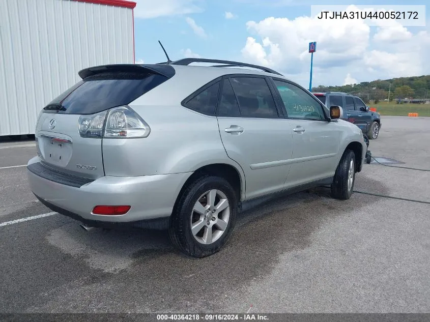 2004 Lexus Rx 330 VIN: JTJHA31U440052172 Lot: 40364218