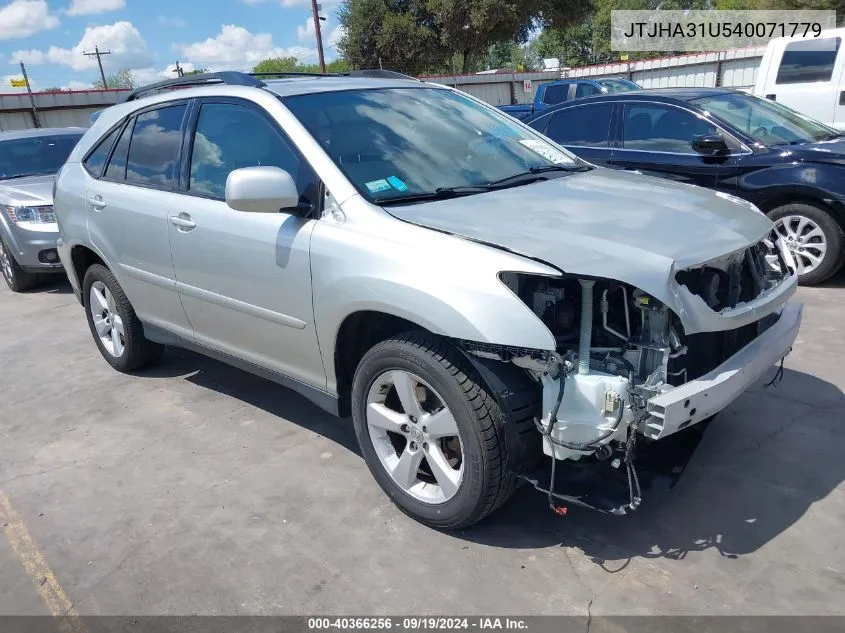 2004 Lexus Rx 330 VIN: JTJHA31U540071779 Lot: 40366256