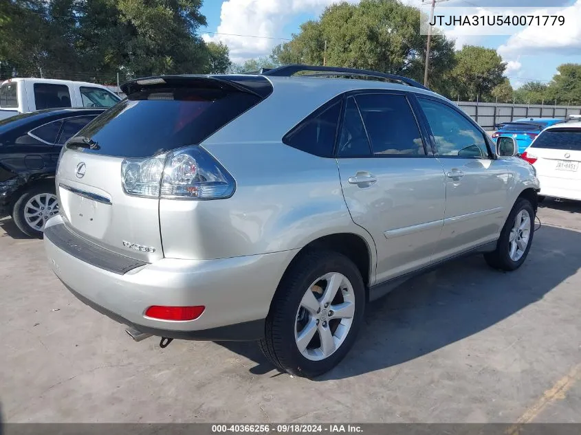 2004 Lexus Rx 330 VIN: JTJHA31U540071779 Lot: 40366256