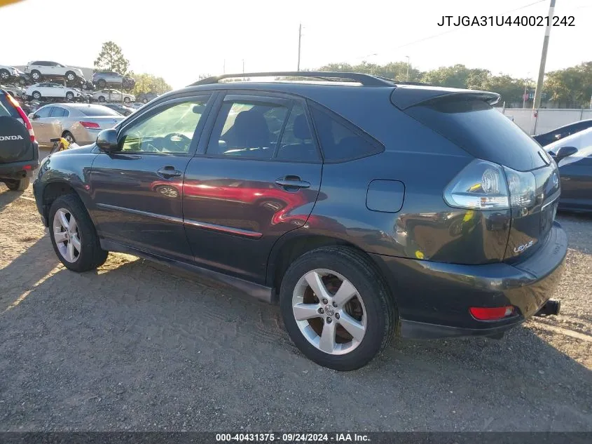 2004 Lexus Rx 330 VIN: JTJGA31U440021242 Lot: 40431375