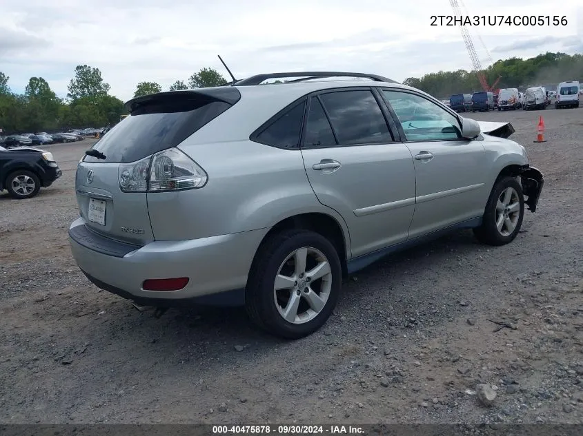 2004 Lexus Rx 330 VIN: 2T2HA31U74C005156 Lot: 40475878