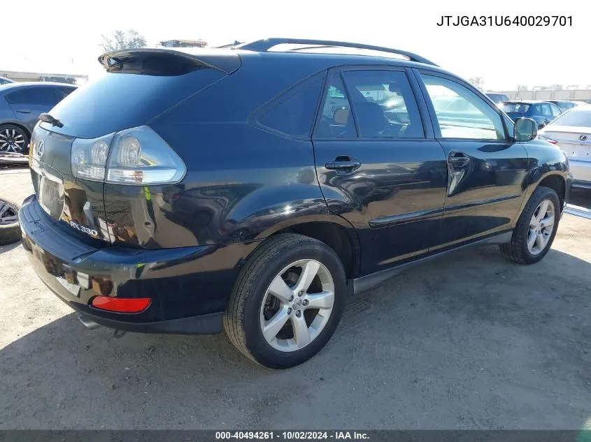 JTJGA31U640029701 2004 Lexus Rx 330