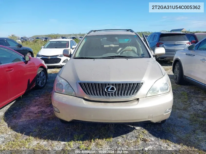 2004 Lexus Rx 330 VIN: 2T2GA31U54C005362 Lot: 40500231