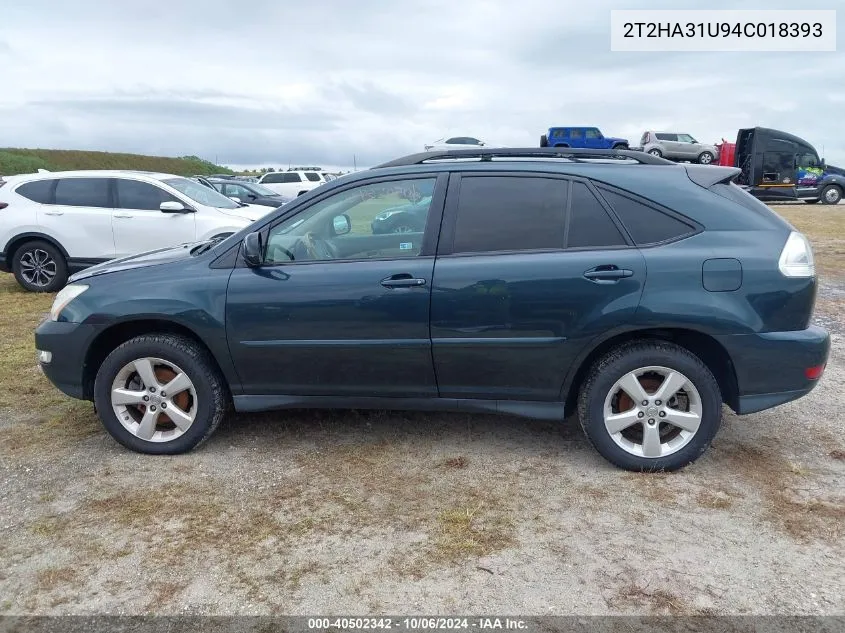 2004 Lexus Rx 330 VIN: 2T2HA31U94C018393 Lot: 40502342