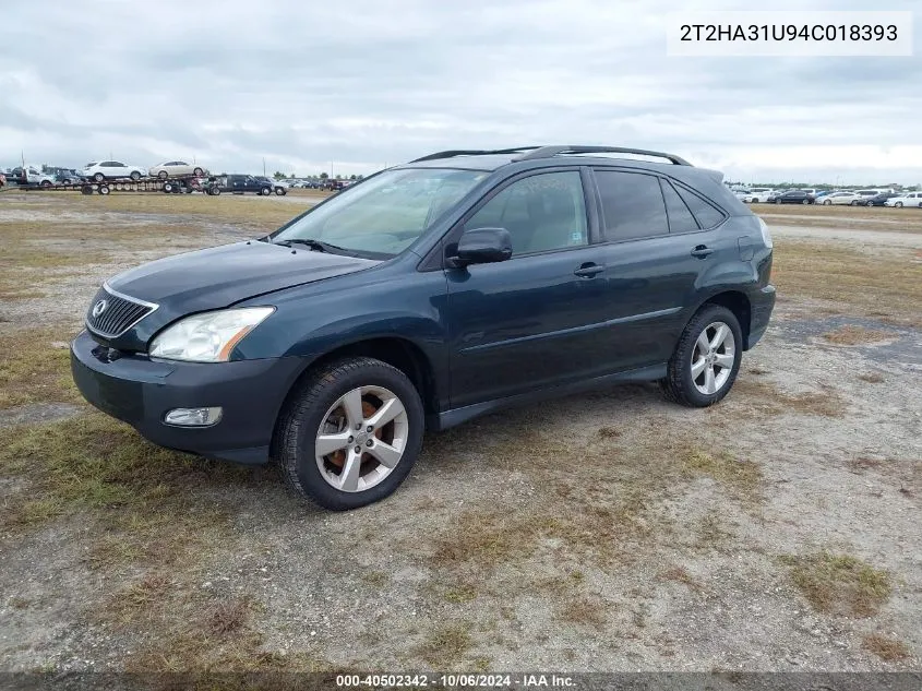 2004 Lexus Rx 330 VIN: 2T2HA31U94C018393 Lot: 40502342