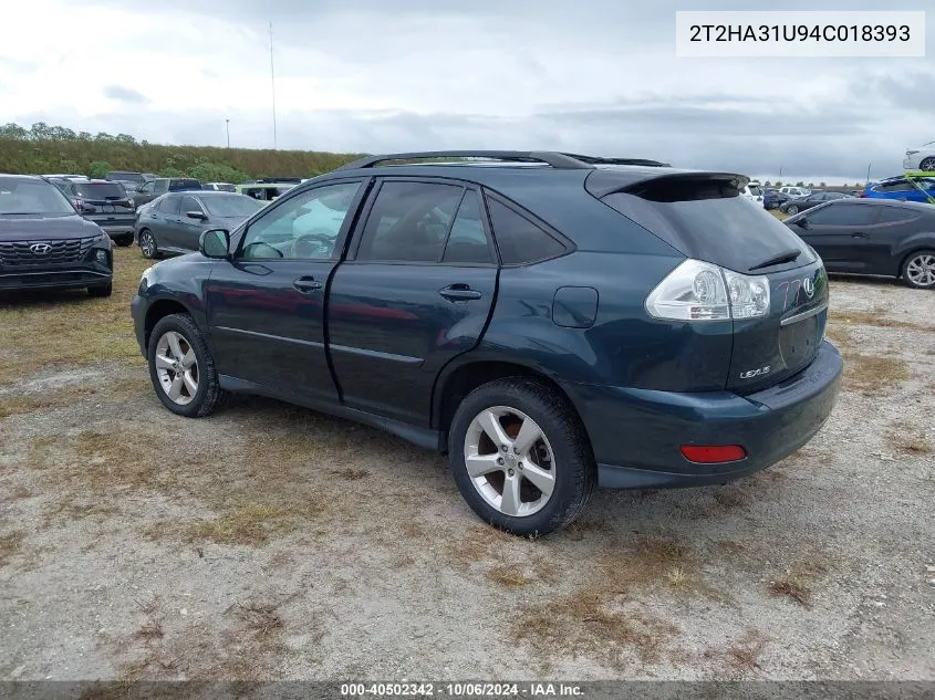 2004 Lexus Rx 330 VIN: 2T2HA31U94C018393 Lot: 40502342