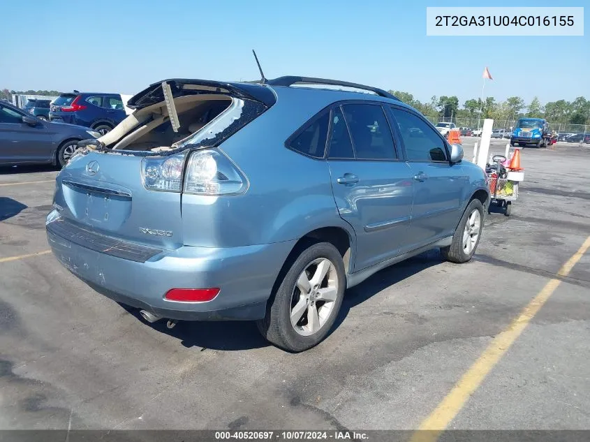 2004 Lexus Rx 330 330 VIN: 2T2GA31U04C016155 Lot: 40520697