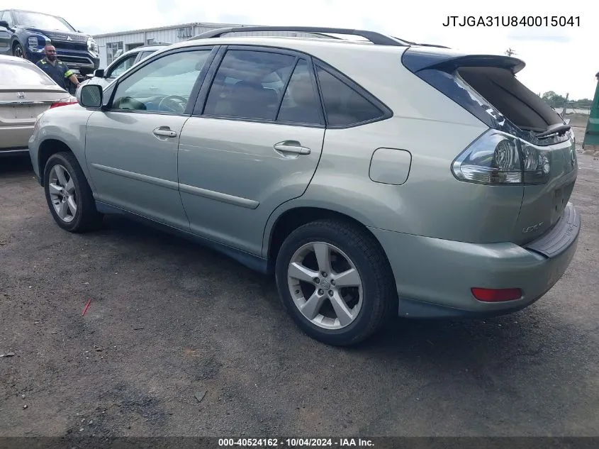 2004 Lexus Rx 330 VIN: JTJGA31U840015041 Lot: 40524162