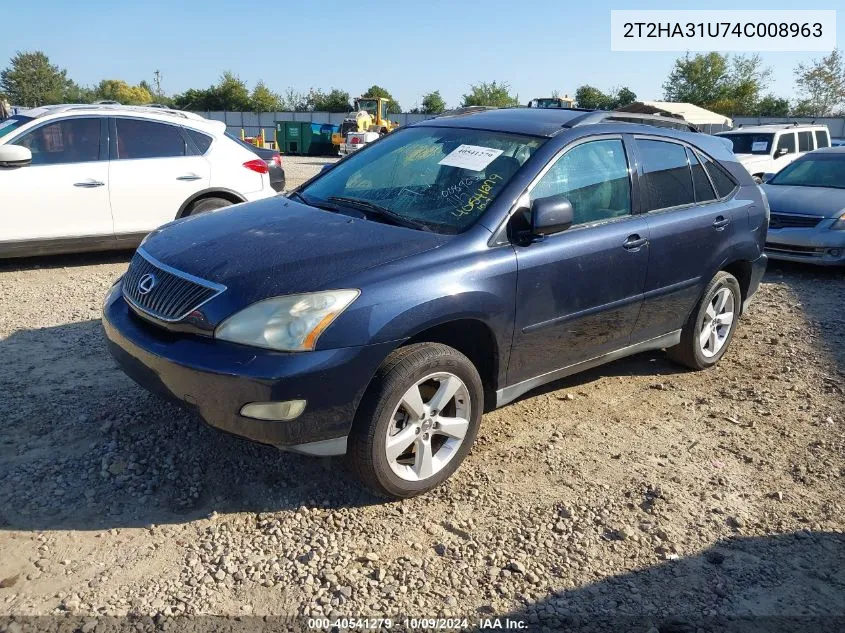 2004 Lexus Rx 330 VIN: 2T2HA31U74C008963 Lot: 40541279