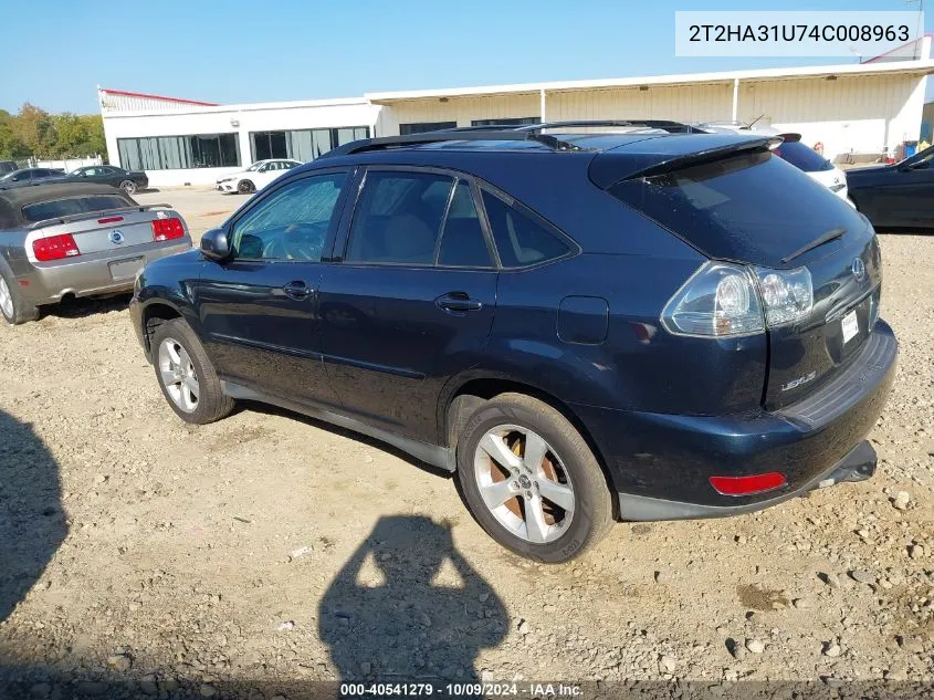 2004 Lexus Rx 330 VIN: 2T2HA31U74C008963 Lot: 40541279