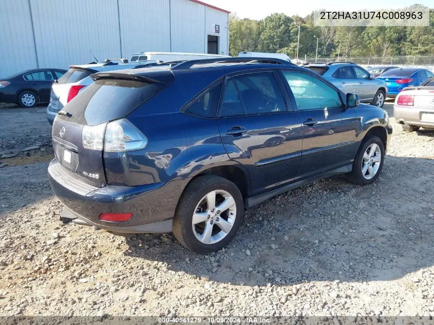 2004 Lexus Rx 330 VIN: 2T2HA31U74C008963 Lot: 40541279