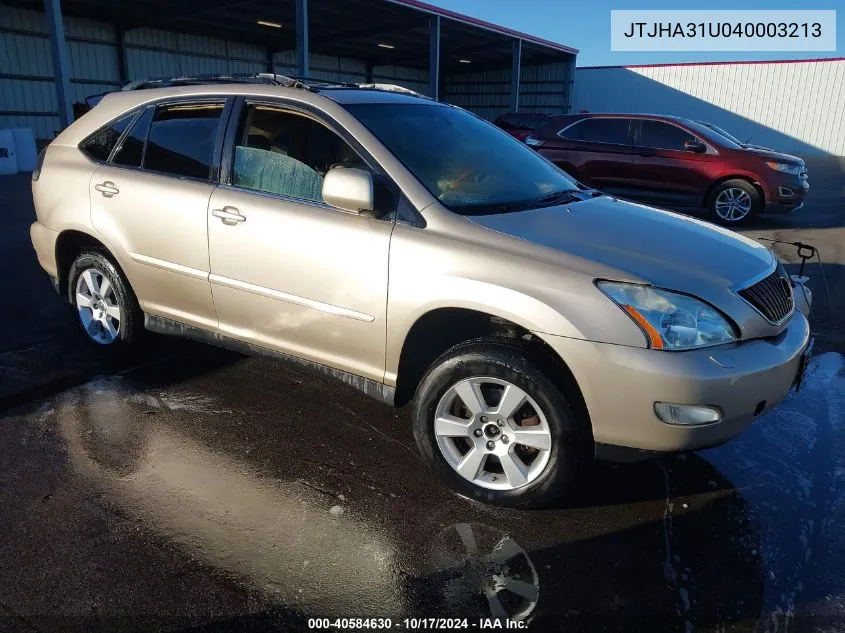 JTJHA31U040003213 2004 Lexus Rx 330 330