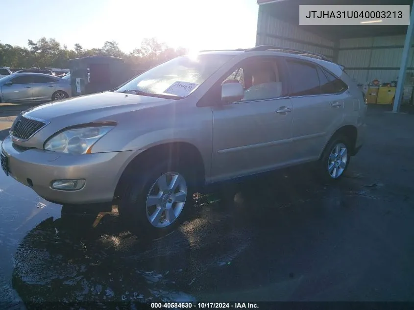 JTJHA31U040003213 2004 Lexus Rx 330 330