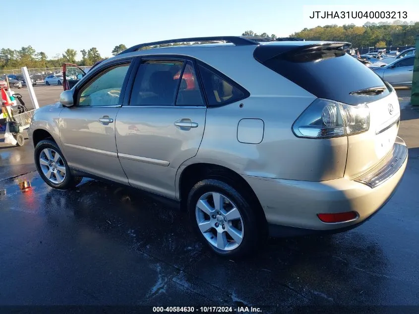 JTJHA31U040003213 2004 Lexus Rx 330 330