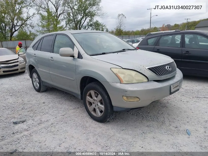 2004 Lexus Rx 330 330 VIN: JTJGA31U340027307 Lot: 40589633