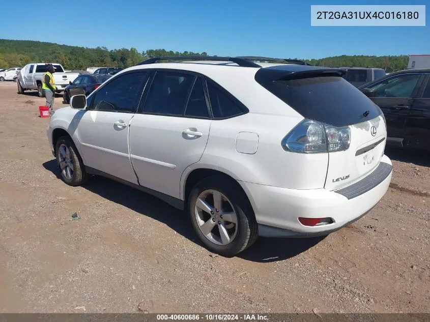 2004 Lexus Rx 330 VIN: 2T2GA31UX4C016180 Lot: 40600686