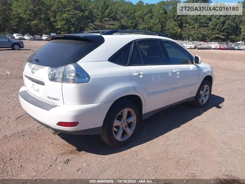 2004 Lexus Rx 330 VIN: 2T2GA31UX4C016180 Lot: 40600686