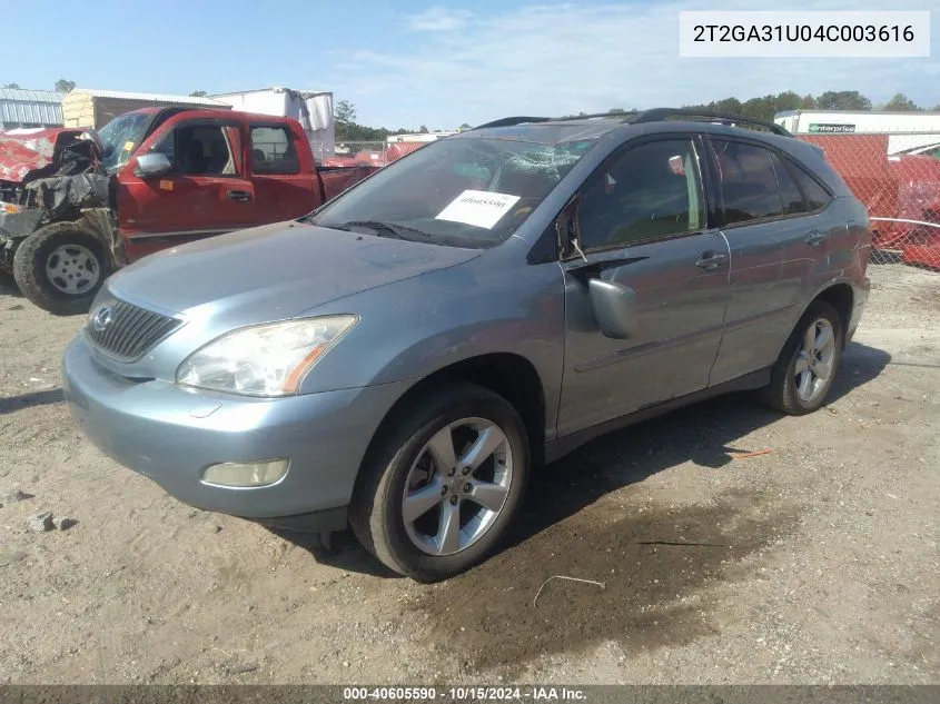 2004 Lexus Rx 330 VIN: 2T2GA31U04C003616 Lot: 40605590