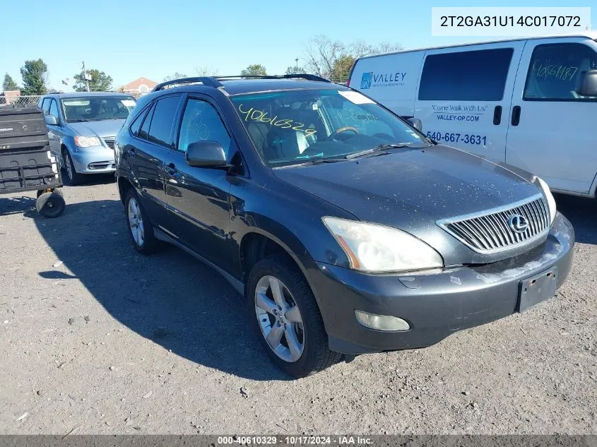 2004 Lexus Rx 330 VIN: 2T2GA31U14C017072 Lot: 40610329