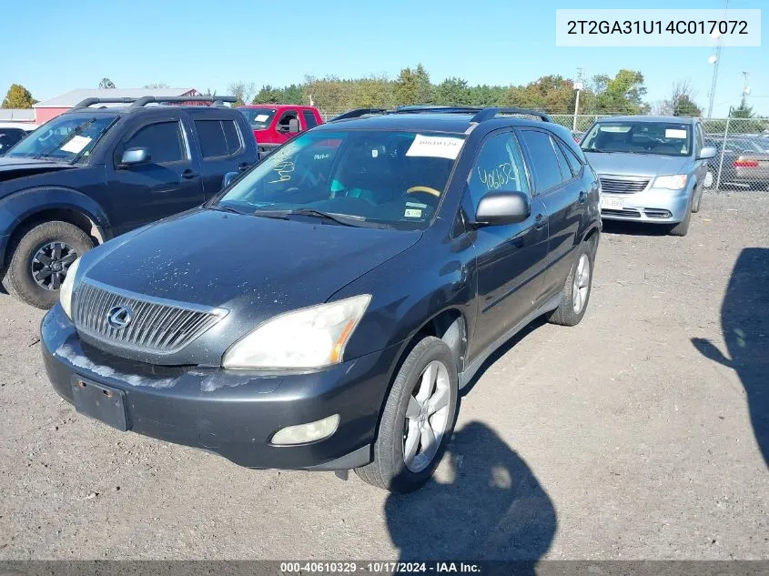 2004 Lexus Rx 330 VIN: 2T2GA31U14C017072 Lot: 40610329