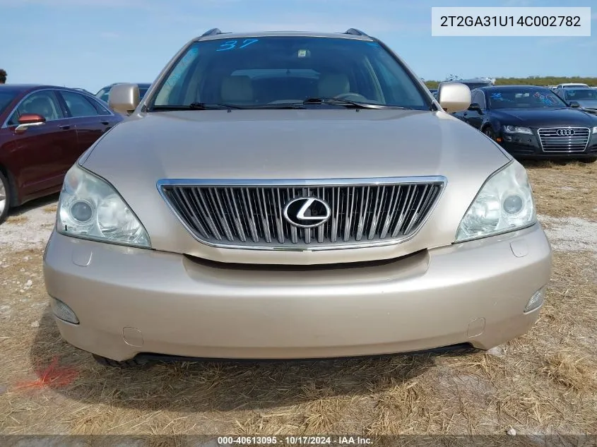 2004 Lexus Rx 330 VIN: 2T2GA31U14C002782 Lot: 40613095