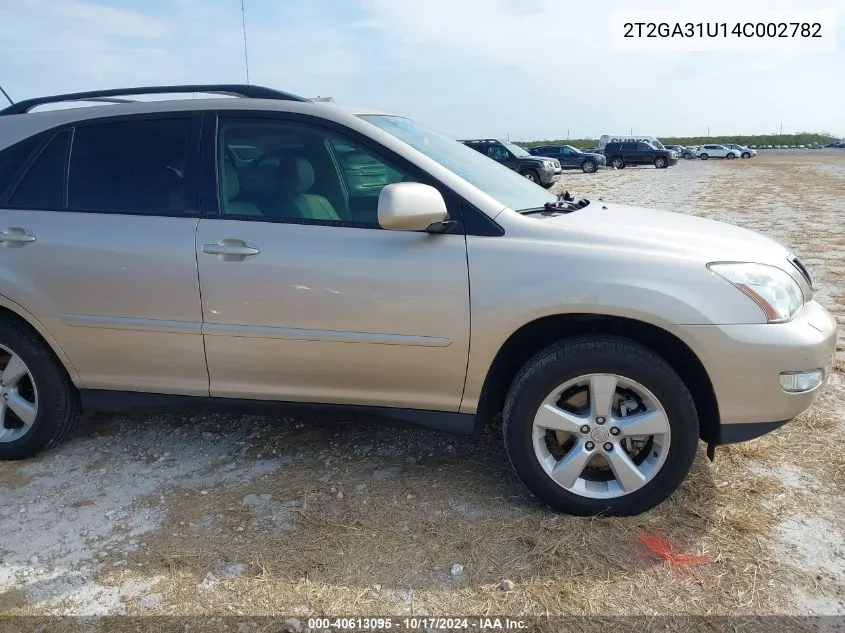 2004 Lexus Rx 330 VIN: 2T2GA31U14C002782 Lot: 40613095