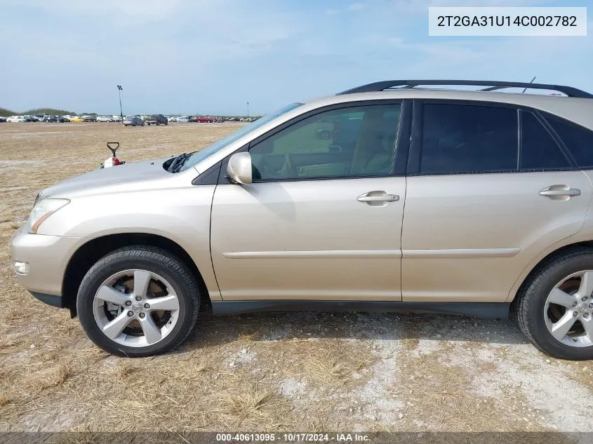 2004 Lexus Rx 330 VIN: 2T2GA31U14C002782 Lot: 40613095