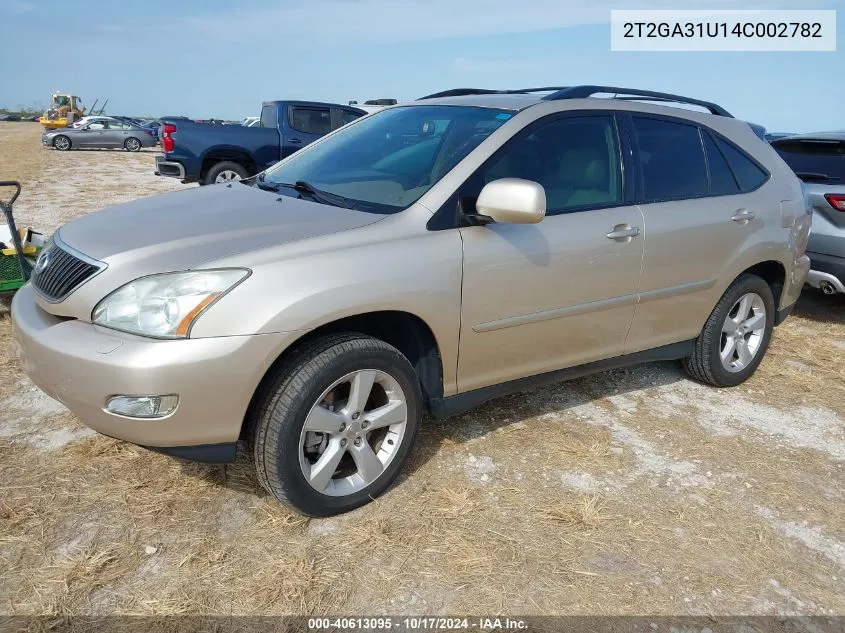 2004 Lexus Rx 330 VIN: 2T2GA31U14C002782 Lot: 40613095