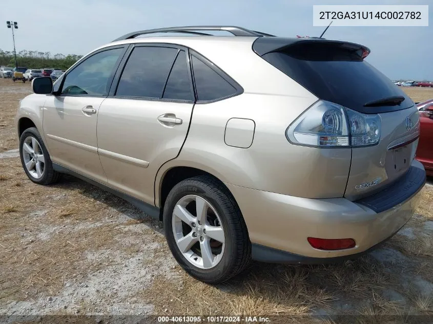 2004 Lexus Rx 330 VIN: 2T2GA31U14C002782 Lot: 40613095