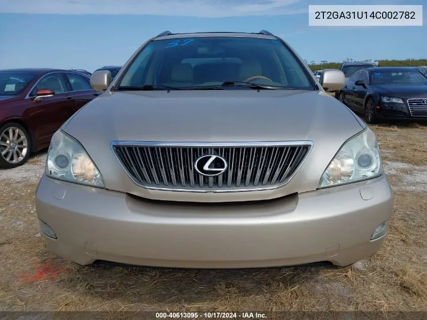 2004 Lexus Rx 330 VIN: 2T2GA31U14C002782 Lot: 40613095