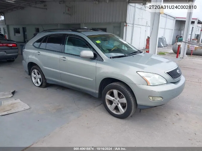 2004 Lexus Rx 330 VIN: 2T2GA31U24C002810 Lot: 40615874