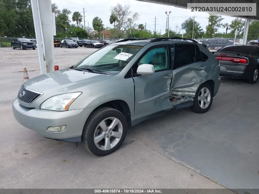 2004 Lexus Rx 330 VIN: 2T2GA31U24C002810 Lot: 40615874