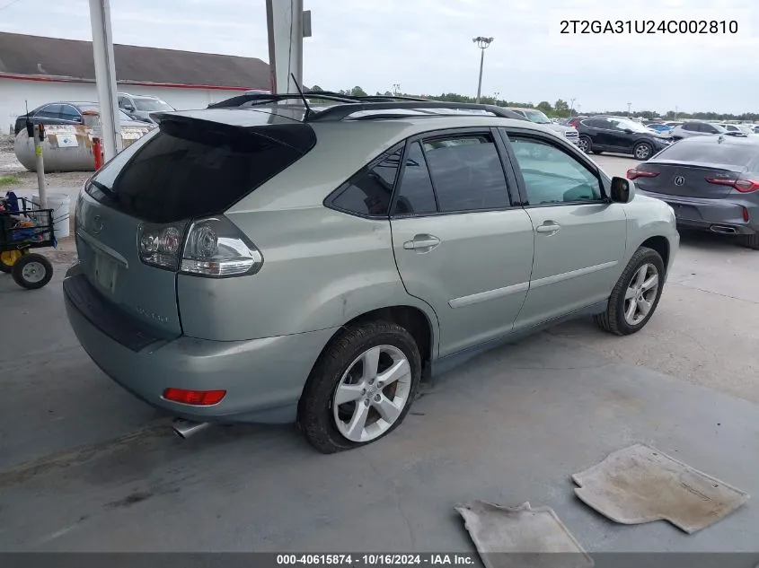 2004 Lexus Rx 330 VIN: 2T2GA31U24C002810 Lot: 40615874