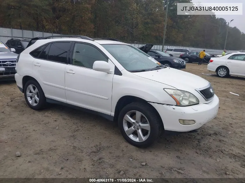 JTJGA31U840005125 2004 Lexus Rx 330