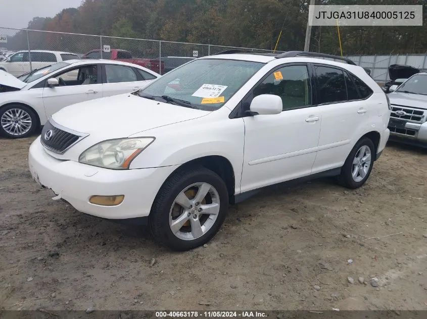 JTJGA31U840005125 2004 Lexus Rx 330