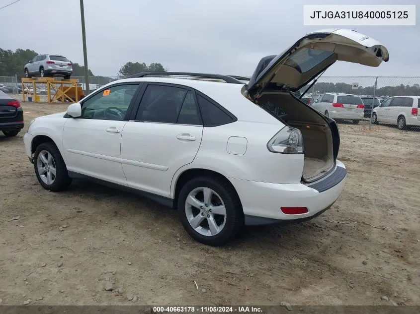 JTJGA31U840005125 2004 Lexus Rx 330