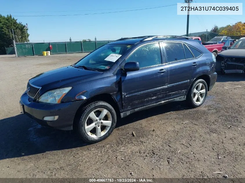 2004 Lexus Rx 330 VIN: 2T2HA31U74C039405 Lot: 40667783