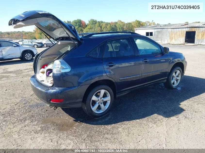 2004 Lexus Rx 330 VIN: 2T2HA31U74C039405 Lot: 40667783