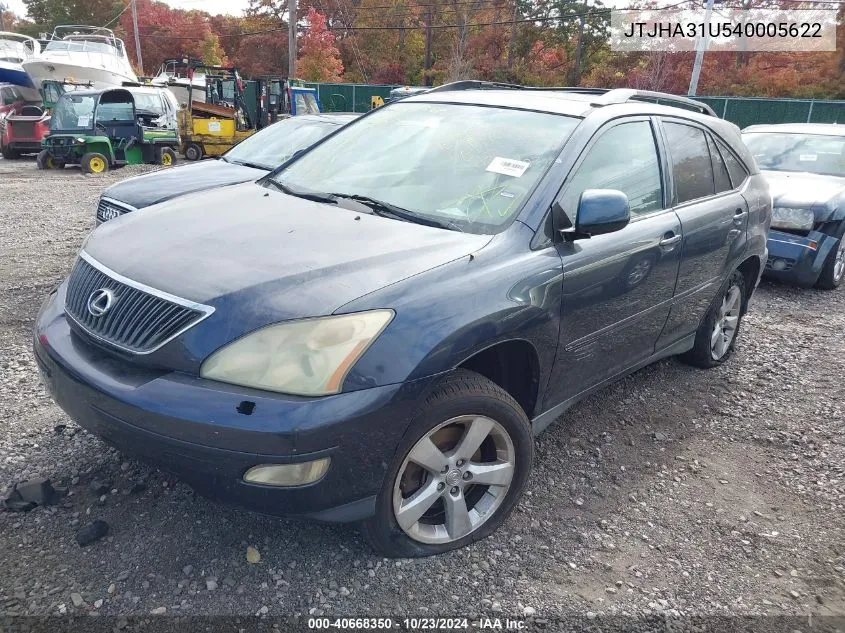 2004 Lexus Rx 330 VIN: JTJHA31U540005622 Lot: 40668350