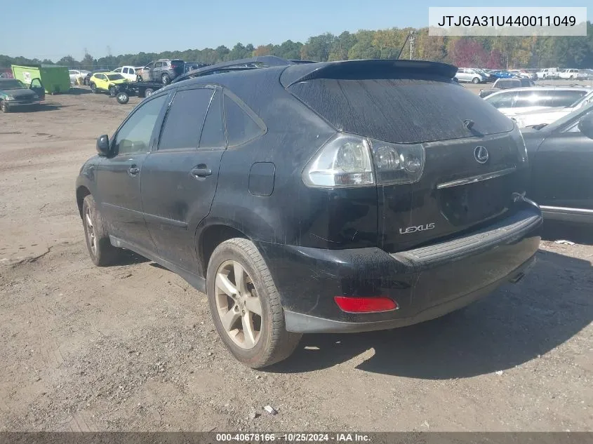 2004 Lexus Rx 330 VIN: JTJGA31U440011049 Lot: 40678166