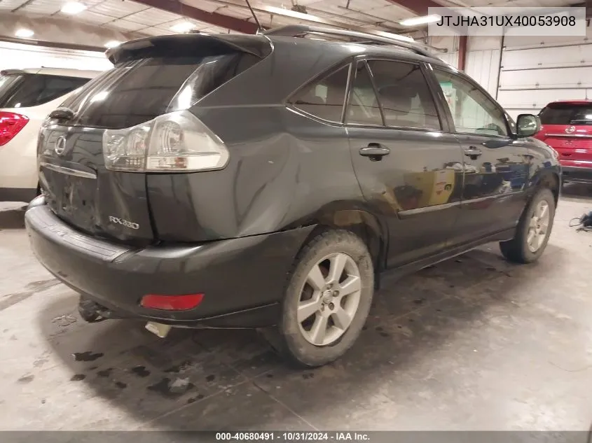 2004 Lexus Rx 330 VIN: JTJHA31UX40053908 Lot: 40680491