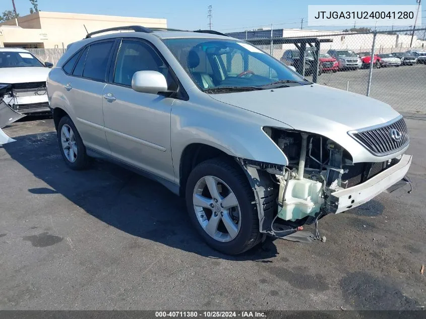 2004 Lexus Rx 330 VIN: JTJGA31U240041280 Lot: 40711380