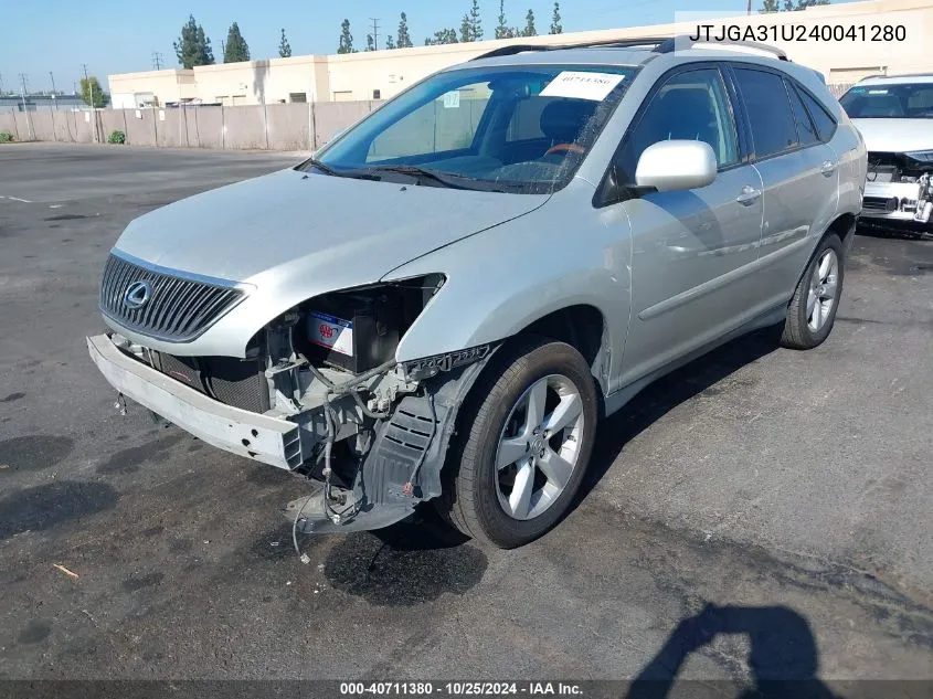 2004 Lexus Rx 330 VIN: JTJGA31U240041280 Lot: 40711380